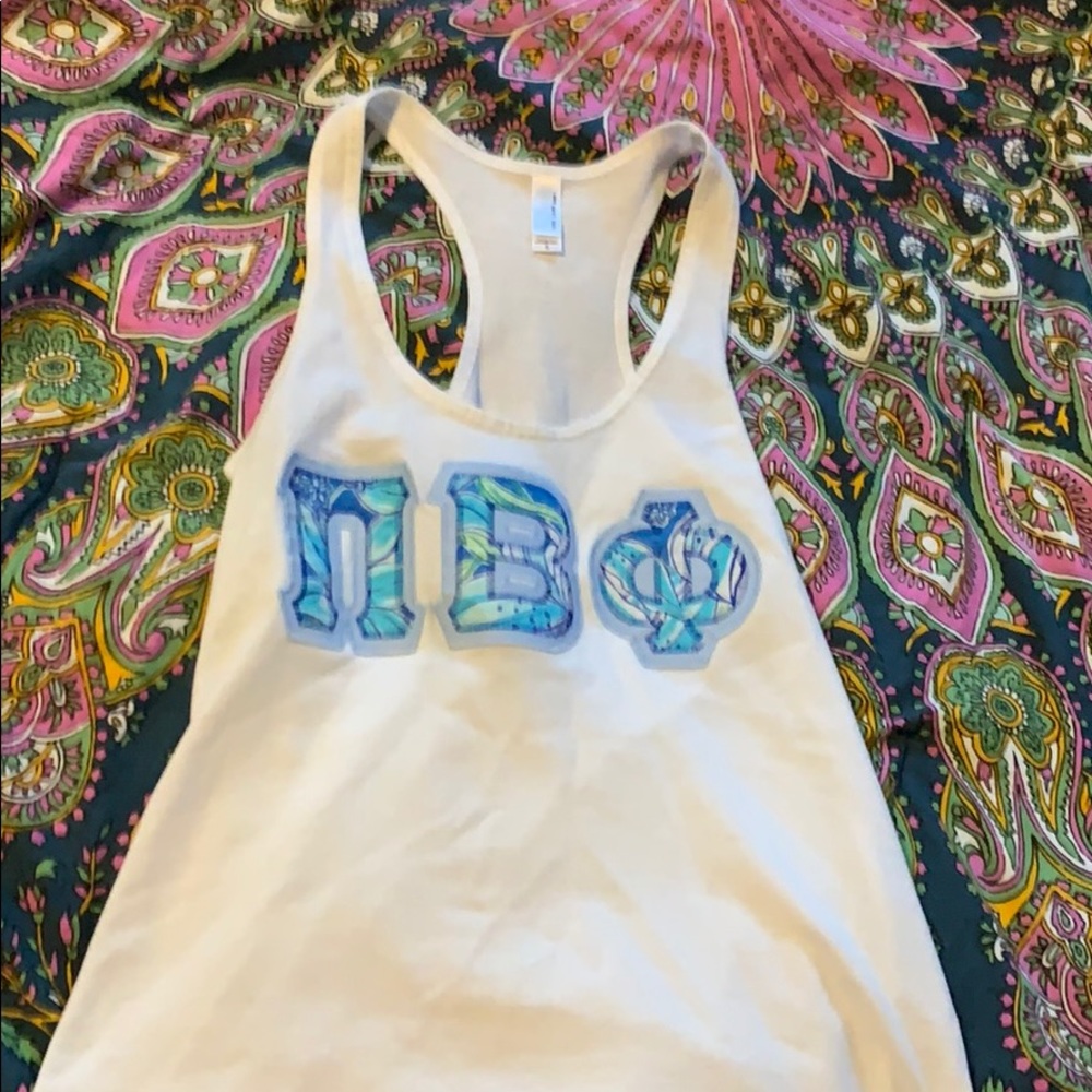 Pi Beta Phi letters tank